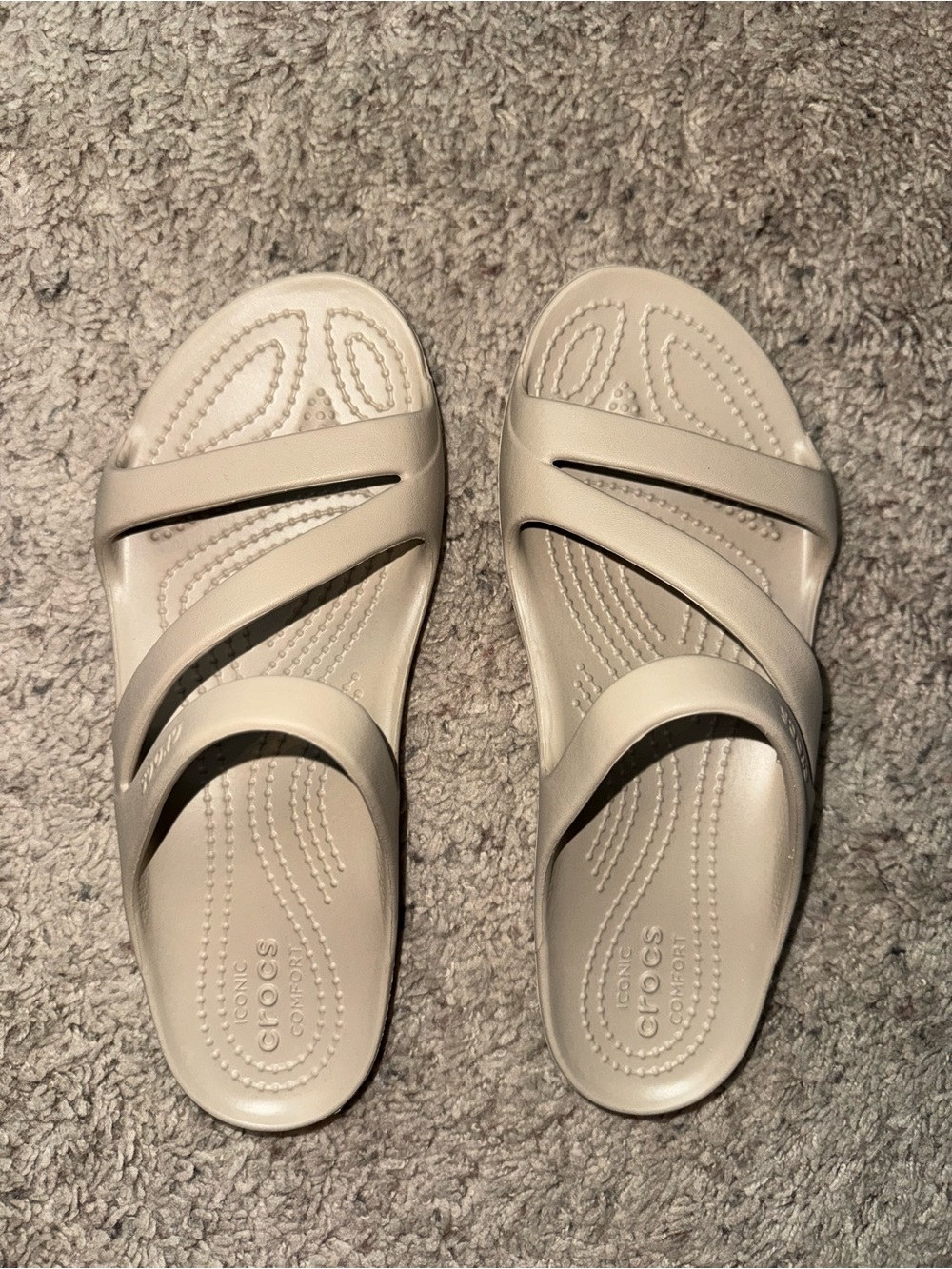 CROCS Women's White Slip-On Sandals